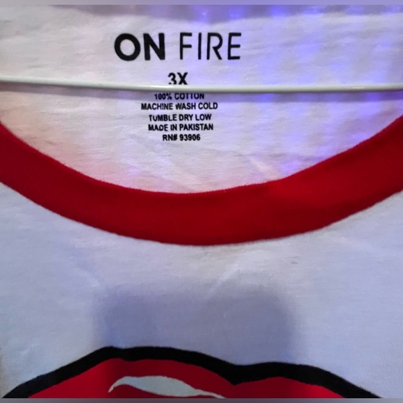 NWT ON FIRE Women’s White ‘Taste of Melanin’ Multicolored-Graphic Tee; Size 3X - Picture 3 of 9